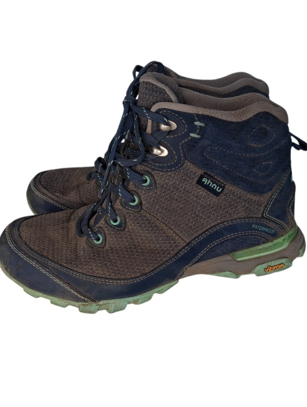 Ahnu Teva Women's Hiking Boots Size 7.5 Grey Vibram Waterproof